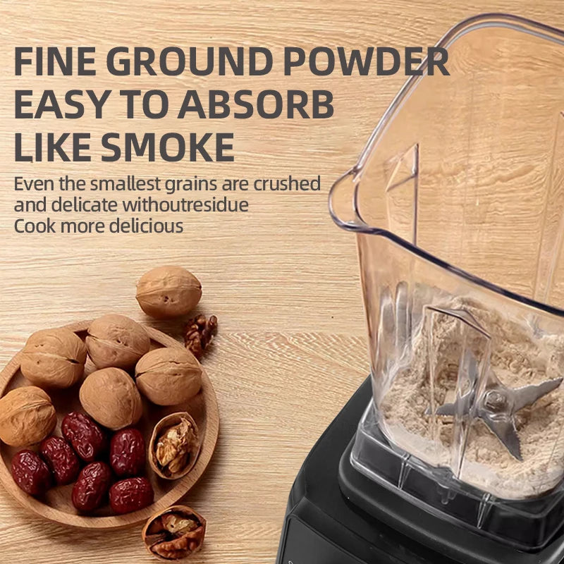 2000W Heavy Duty Commercial Blender Stationary Mixer Ice Smoothies Appliances for Kitchen Professional High Power Food Processor