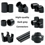 1PC 20~63mm Dark Grey UPVC Pipe Connector Straight Elbow Tee Garden Irrigation DIY Accessories Aquarium Water Tank Supply Joints