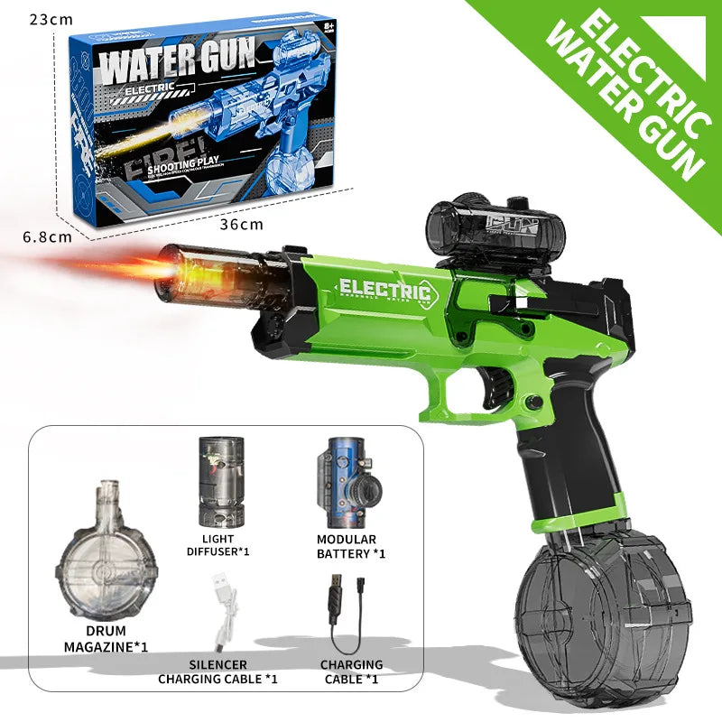 Children High Pressure Electric Water Gun Toys Summer Outdoor Beach Pool Garden Fight Games Kids Automatic Bursts Watergun Gifts