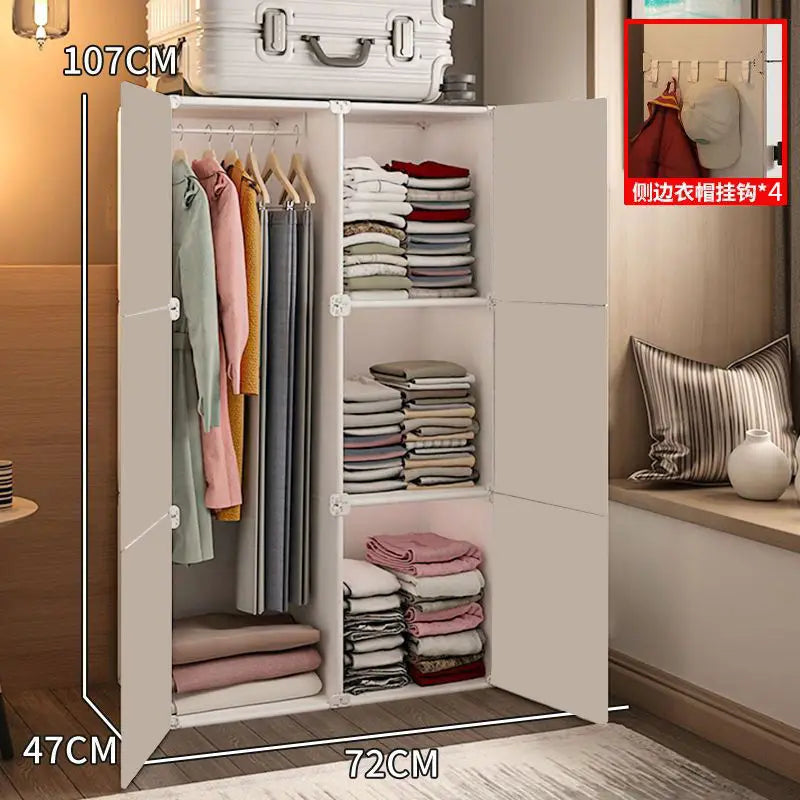 Storage Organizer Closet Partitions Cupboard Bedroom Clothes Wardrobe Shelf Foldable Living Room Guarda Roupa Salon Furniture