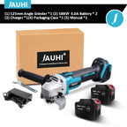 JAUHI 125mm Brushless Angle Grinder 4 Gears Cordless Grinding Machine Cutting Woodworking Power Tools For Makita 18V Battery