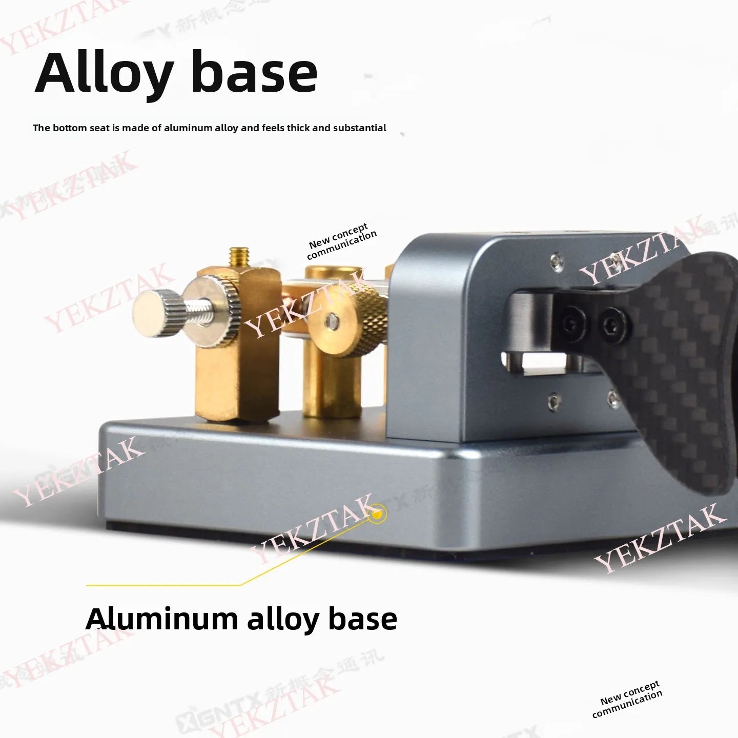 1Pcs Xiegu Electric Key VK-6 Short Wave Wireless Automatic Key, Morse Code Radio Transmission Key Aluminum Alloy Base