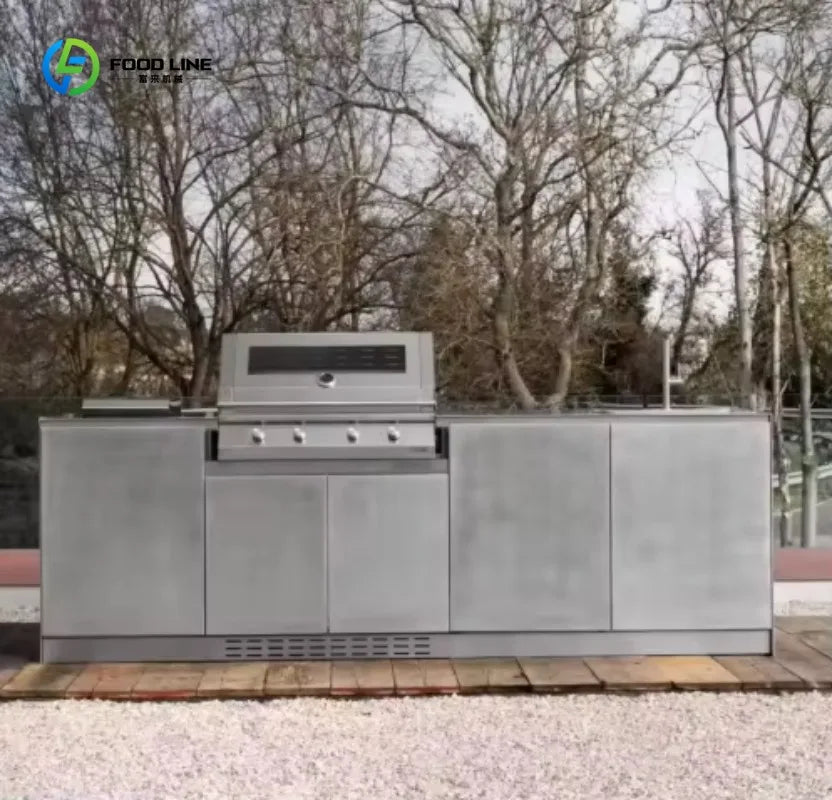 Custom Manufacture Stainless Steel Outdoor Kitchen BBQ Island Outdoor Kitchen BBQ Grills Set High Quality Durable