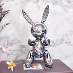 Modern Art Balloon Rabbit Statue Creative Animal Sculpture Home Decor 25/35CM Height