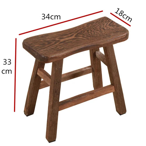 Chicken wing wooden bathing stool solid wood small bench stool child mini Chinese home living room baby adult wooden stool ZM11