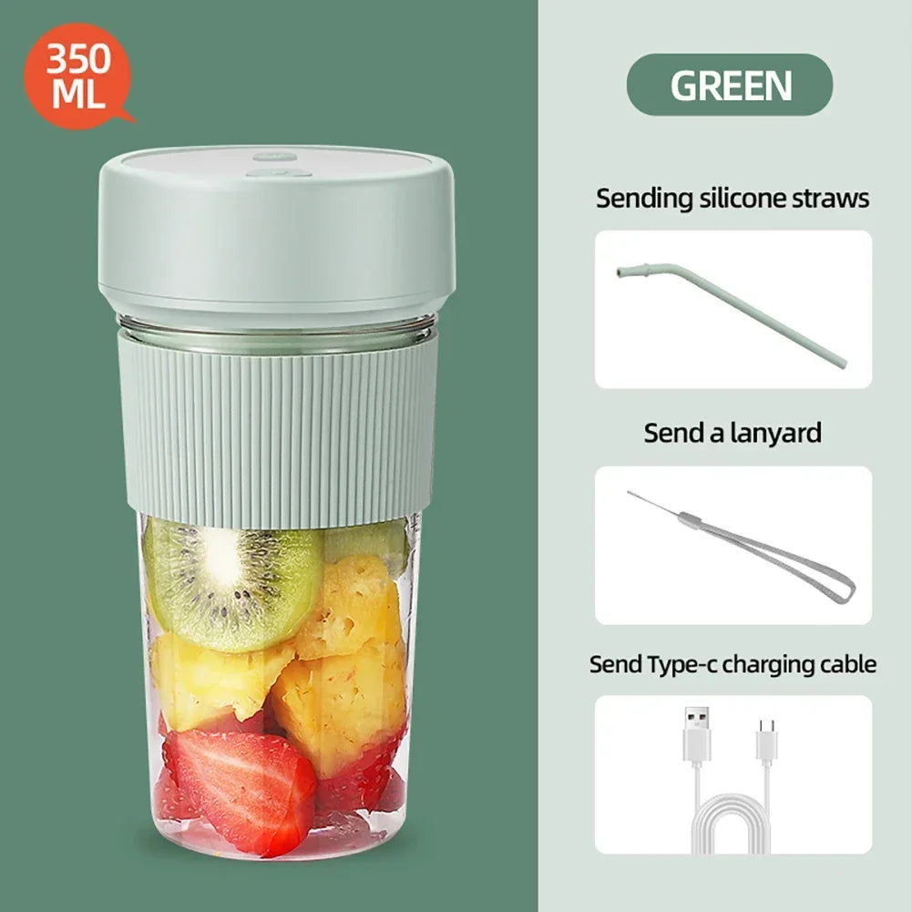2025 800ML High-capacity Electric Blenders 6/12 Blades 1200mah Juice Maker Blender Cup Smoothies/Ice Fruits/Nuts Blender Bottle