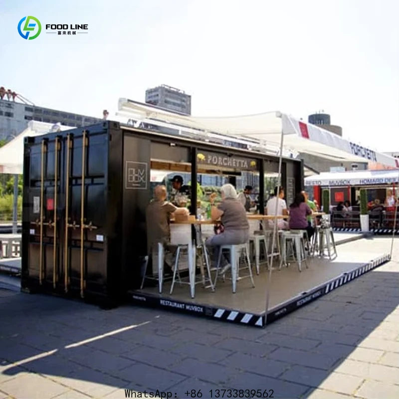 Customized Outdoor Mobile Container Kitchen Small House Container Restaurant Prefabricated Coffee House Street Bar Food Store