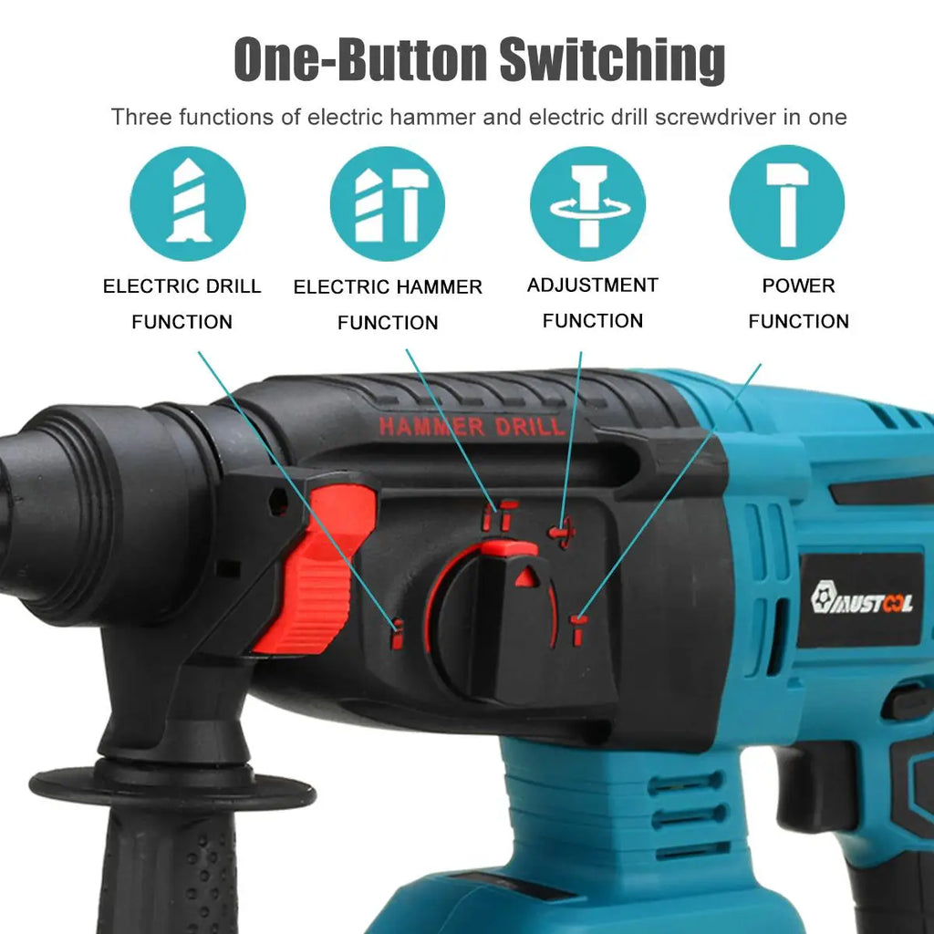 4pcs Electric Tool Kit Set Electric Impact Wrench/125mm Angle Grinder/13mm Electric Drill / Rotary Hammer For Makita 18V Battery