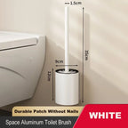 Wall-mounted Toilet Brush Punch-free Space Aluminum Toilet Brush No Dead Angle Toilet Brush Bathroom Cleaning Tool