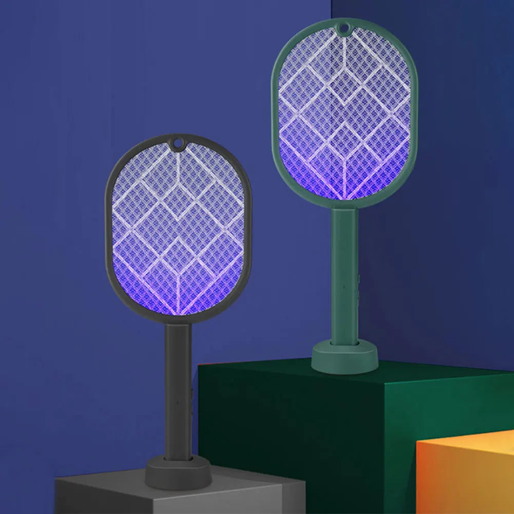2in1 Electric Mosquito Killer Lamp Anti Mosquito Swatter Racket USB Charging Electric Fly Swatter Bug Zapper Insect Killer Light