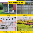 VEVOR Welded Wire Fence Vinyl Coated Chicken Rabbit Mesh 1"x1" 16 Gauge 24"x50'/24"x100'/36"x50' Black Hardware Cloth & Mesh