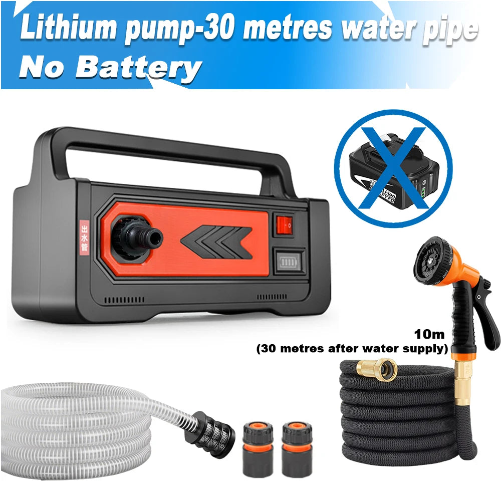 Wireless Water Pump Durable Agricultural Irrigation Car Wash Sprayer Garden Supplies for Makita 18V Battery(no battery)