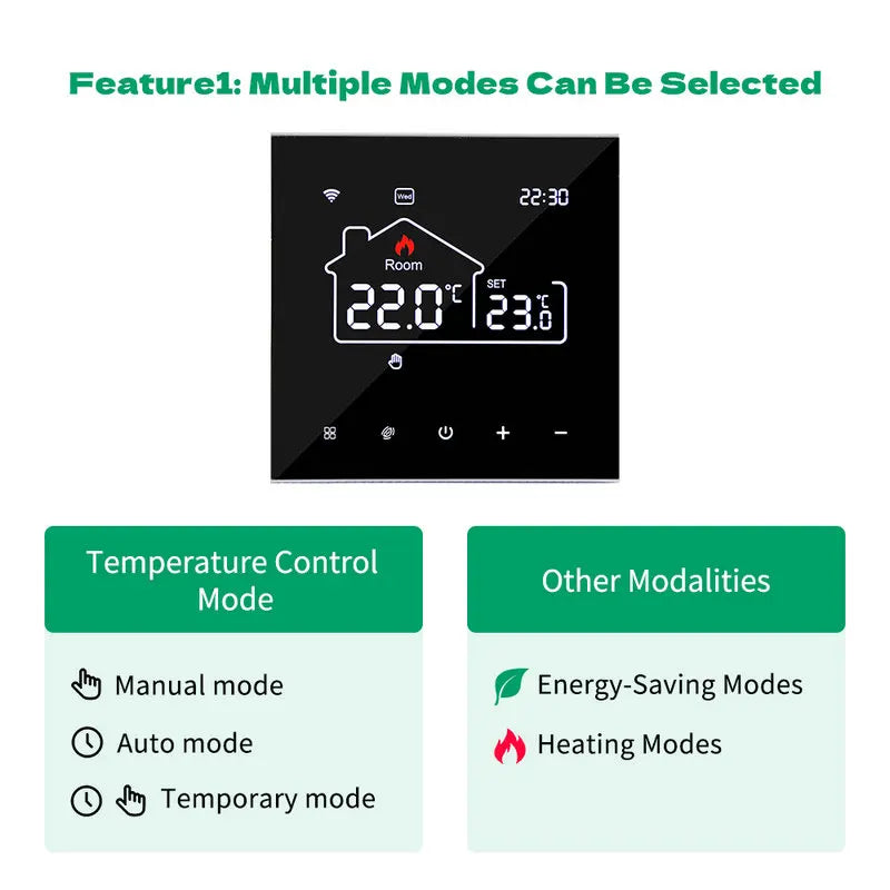 Tuya Wifi Thermostat Electric Heating Smart Room Thermostat Underfloor Heating Wifi Connected Thermostat 220V  Goolge Home Alexa