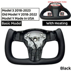  350mm Yoke Handle Steering Wheel With Heating Personalized NAPP Leather Accessories For Tesla Model 3/Y 2018-2022 Y 2022-2024