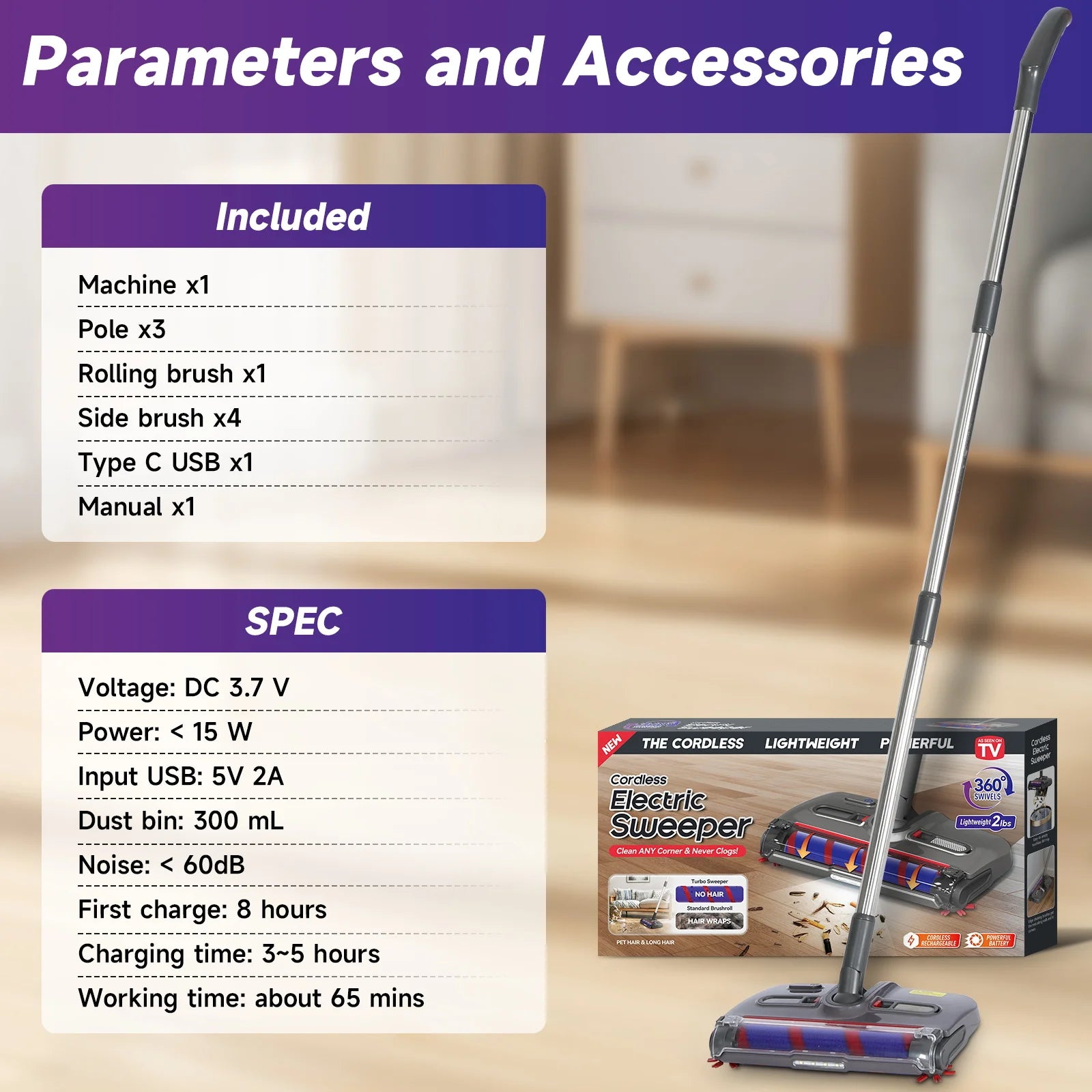 Wireless Electric Spin Mop Cleaner Automatic Mops Floor Cleaning Electric Floor Mop Rechargeable Home-appliance Sweeper Cleaning