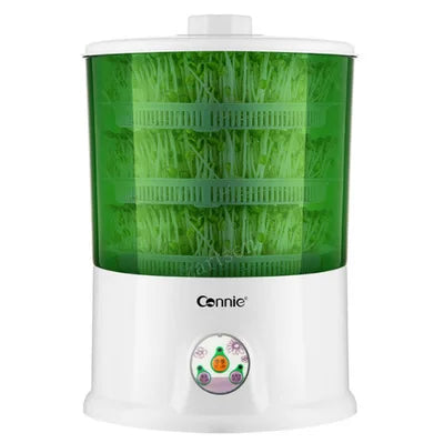 Two Layer Bean Sprouts Maker Thermostat Green Vegetable Seedling Growth Bucket Automatic Electric Sprout Bud Germinator Machine