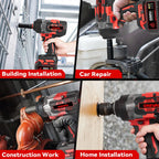 ONEVAN 2800N.M Brushless Electric Impact Wrench 1/2 "Cordless Screwdriver Drill Car Repair Power Tool for 21V 18V Battery