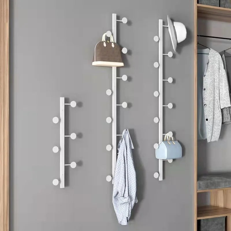 Japanese Style Minimalist Metal 4 Hooks Clothes Hat Rack Wall Hanging Creative Entrance Bedroom Decoration Foyer Hooks Hangers
