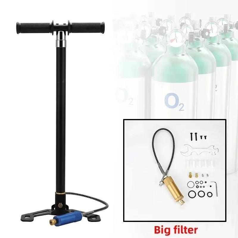 300bar 4 Stage High Pressure Air PCP Pump For Pcp Hunting 30mpa 4500psi Car Bicycle Refilling PCP Compressor