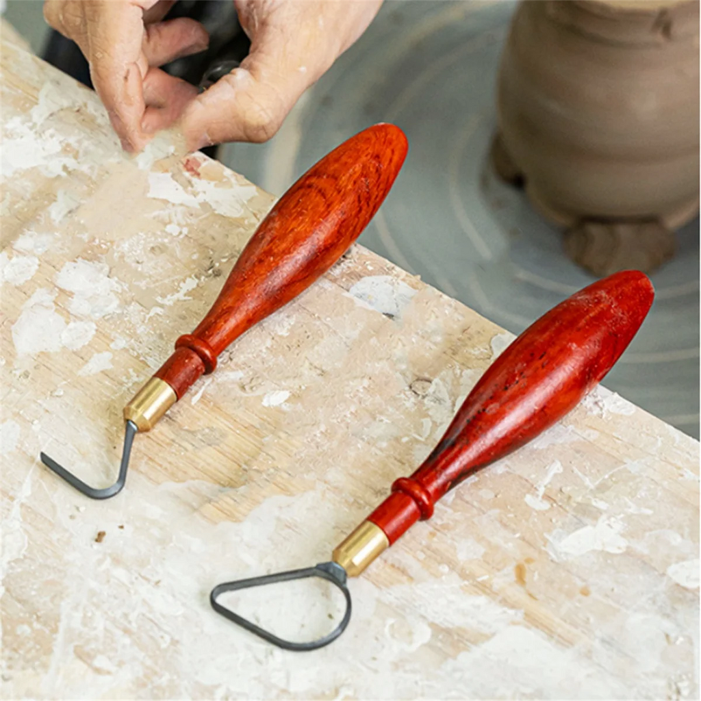 Pottery Repair Tools Tungsten Steel Texture Ring Knife DIY Ceramic Sculpture Scraping Texture Carving Tools,L-Shaped