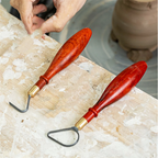 Pottery Repair Tools Tungsten Steel Texture Ring Knife DIY Ceramic Sculpture Scraping Texture Carving Tools,L-Shaped