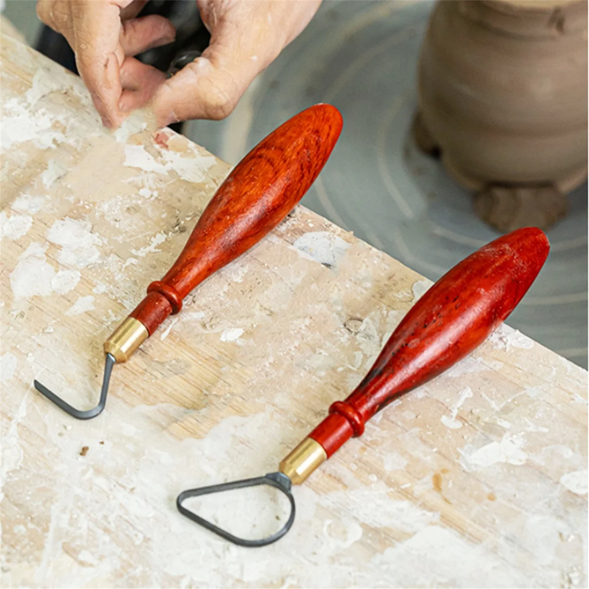 Pottery Repair Tools Tungsten Steel Texture Ring Knife DIY Ceramic Sculpture Scraping Texture Carving Tools,L-Shaped