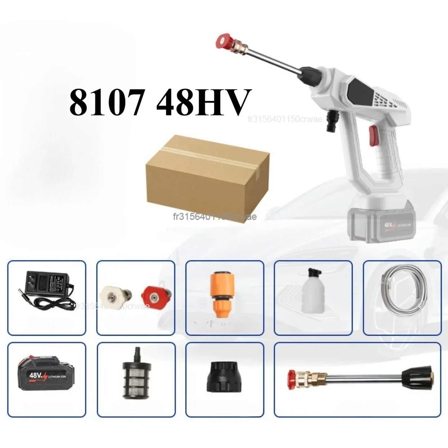 High pressure home car wash water gun electric car wash machine rechargeable wireless lithium battery car wash machine