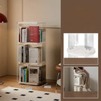 Rotating Bookshelf 360-Degree Home Floor-To-Ceiling Simple Children's Bookcase Living Room Large-Capacity Storage Rack