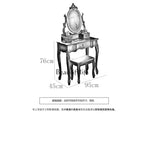 *retro dresser classic black solid wood bedroom princess makeup table American light luxury engraving