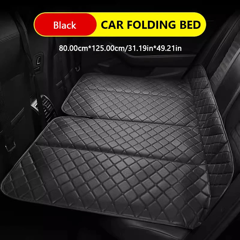 Portable Car Travel Mattress | SEAMETAL Foldable PU Sleeping Pad for Rear Seat (SUV/Sedan)
