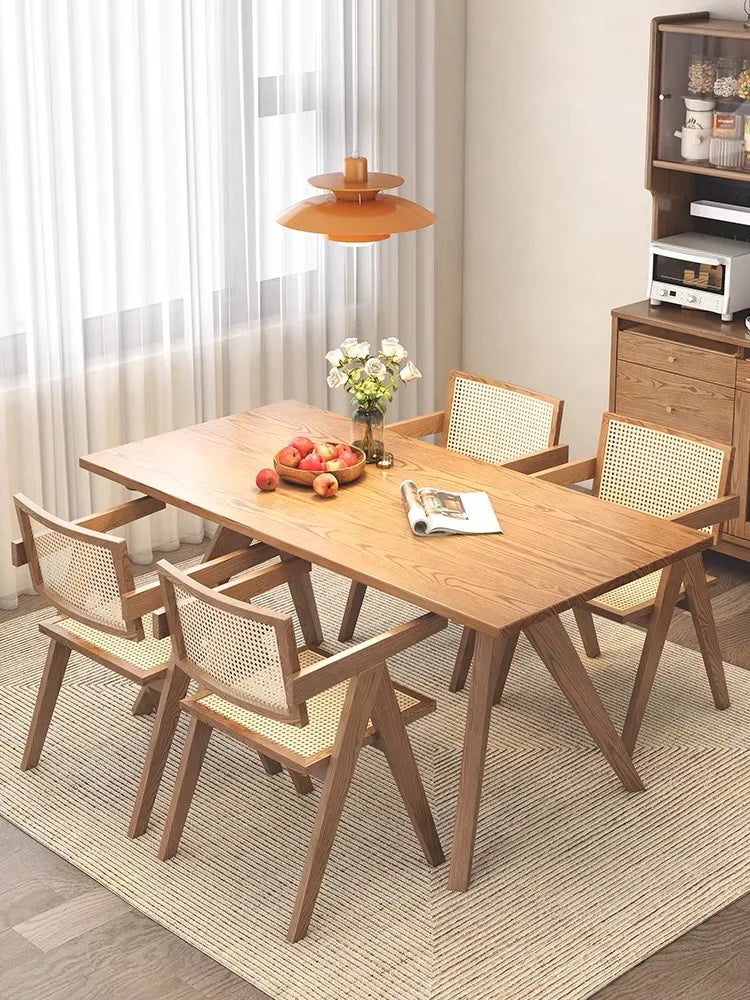 Best Selling restaurant furniture Coffee Shop kitchen wooden restaurant home dining table with chairs set
