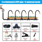 DIY 5-30M Free Bending Universal Spray Kit for Backyard Cooling Humidification Sprayer Garden Flowers Plant Watering Irrigation