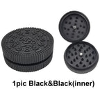 60MM Herb Grinder Plastic Cookie Biscuit  Crusher Hand Muller Cigarette Chocolate Grinder Crusher Tobacco Smoking