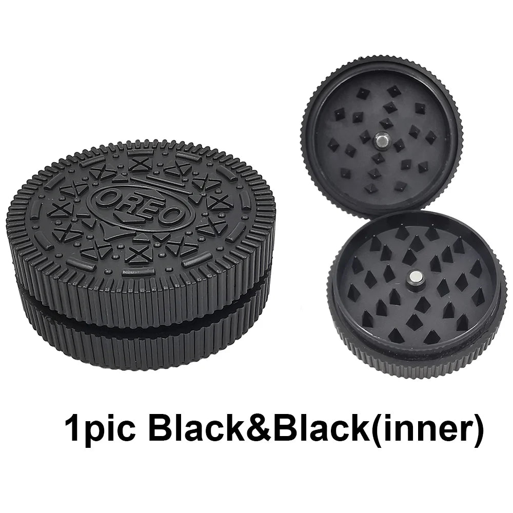 60MM Herb Grinder Plastic Cookie Biscuit  Crusher Hand Muller Cigarette Chocolate Grinder Crusher Tobacco Smoking