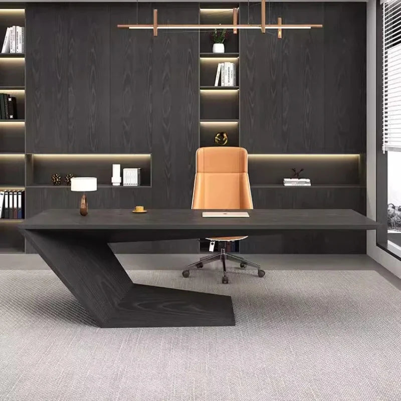 Designer Aesthetic Executive Office Desk & Chair Set