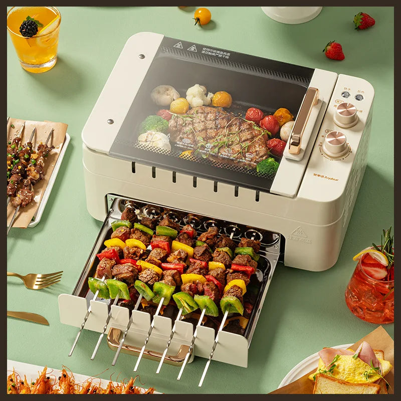 Multi-function Electric Grill for Party Kitchen Cooking\Baking\BBQ Smart 2 in 1 BBQ Grill Machine