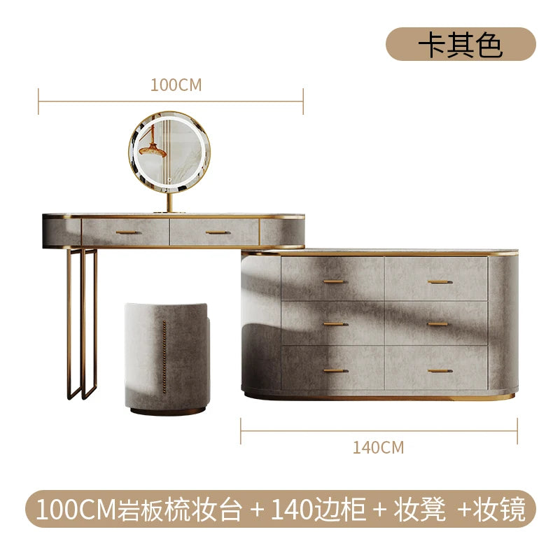 Girl Garden Vanity Table Bedroom Mirror Modern Bathroom Dressing Table Jewelry Organizer Mesa De Maquillaje Trendy Furniture