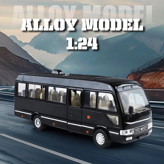 1:24 alloy bus model, cool sound and light, exquisite desktop ornaments, the best collection for car model enthusiasts