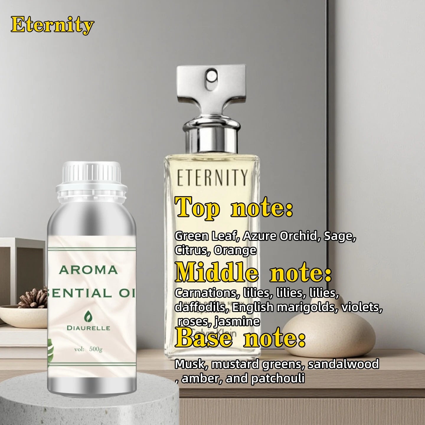 Diaurelle Hotels 500ML Long-Lasting Perfume Oil for Diffuser Hotel Home Air Freshener Strong Refreshing Aroma