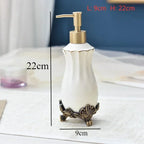 1 pc Ceramics White Lotion Bottle European Style Gargle Cup Soap Holder Toothbrush Holder Home Bathroom Accessories Supplies