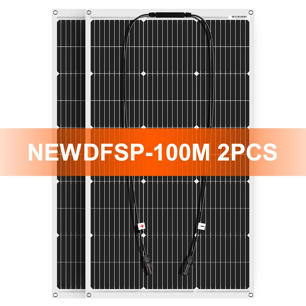 DOKIO 18V 100W/200W/400W Flexible Solar Panels Waterproof Monocrystall