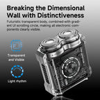 DOCOLAB Metal Electric Shaver Mini Portable Magnetic Double-Headed Beard Trimmer Full-Body Washing Shaving Razor For Men