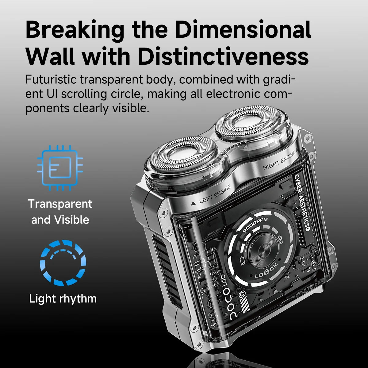 DOCOLAB Metal Electric Shaver Mini Portable Magnetic Double-Headed Beard Trimmer Full-Body Washing Shaving Razor For Men