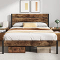 All-Metal Bed Frame with Headboard & Footboard - Under Bed Storage, No Box Spring Needed | Easy Assembly