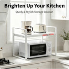 Expandable Kitchen Cabinet Organizer Multi Level Layered Storage Rack for Seasonings Dishes Spices Plates Space Saving Home