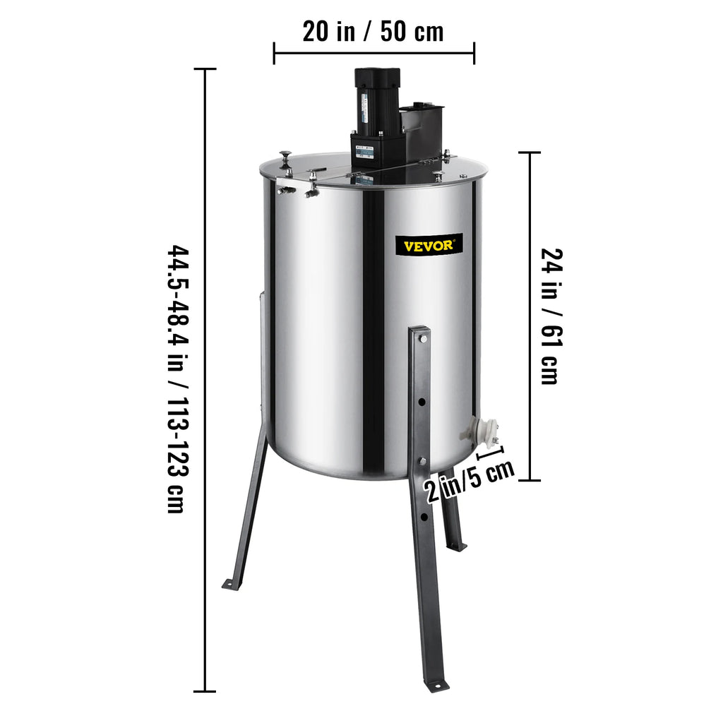 SucceBuy Honey Extractor 2 3 4 Frame Manual Electric Stainless Steel Honeycomb Spinner Crank Centrifuge Beekeeping Equipment