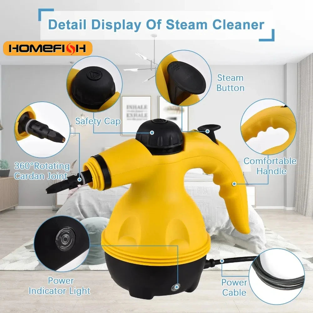 Portable  Hand-held High Temperature Steam Cleaner for Kitchen Range Hood Cleaning Home Bathroom, Car Cleaning Tools.