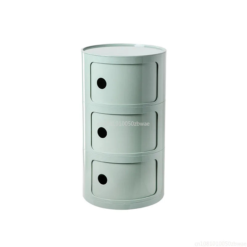 Nightstands Modular Bedside Table Round Large-capacity Storage Bedside Small Cabinet Bedroom Simple Storage Narrow Side Cabinet