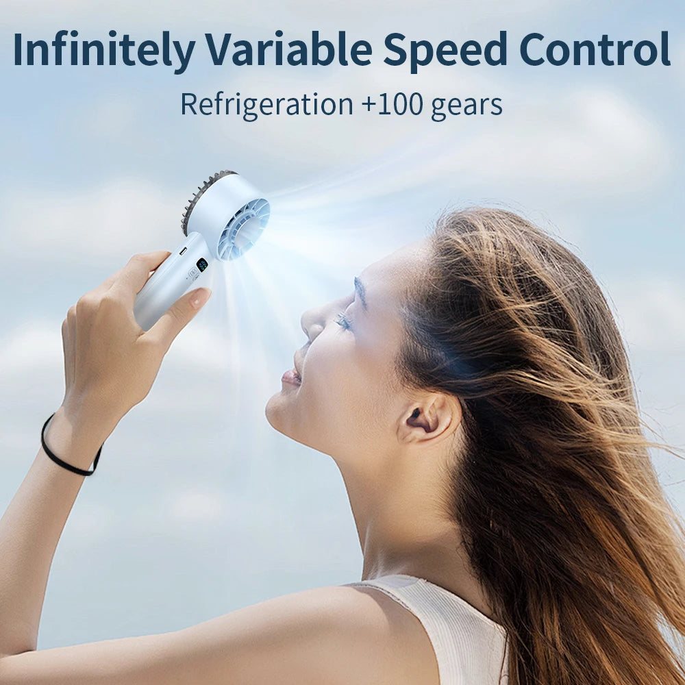 5200mAh Handheld fan cooling Ice compress silent portable outdoor 100