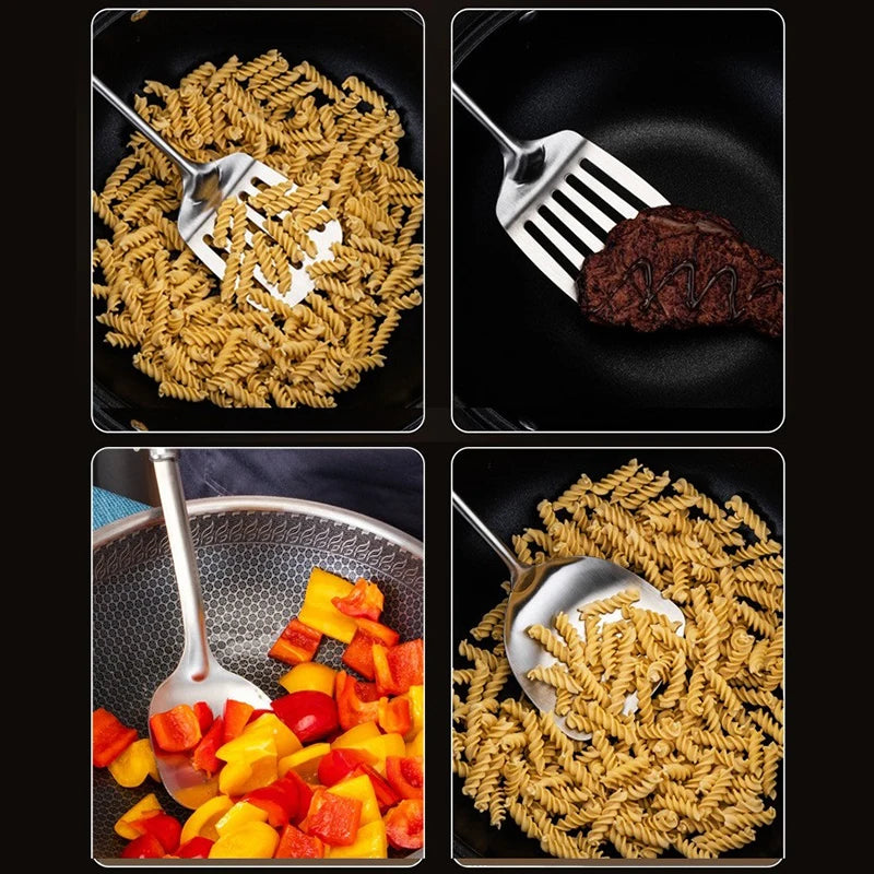 4Pcs Stainless Steel Kitchen Utensil Set Shovel Frying Spoon Soup Colander Spatula Kitchen Tools Set